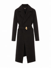 LONG COAT WITH JEWEL BELT