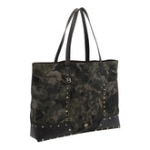SUEDE CAMOUFLAGE PRINT SHOPPING BAG