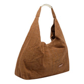 ELLISSE CROCO SUEDE SHOULDER BAG