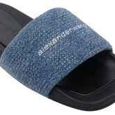 POOL SLIDE CRYSTAL HOTFIX IN DENIM