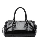 SHINY LEATHER HANDBAG
