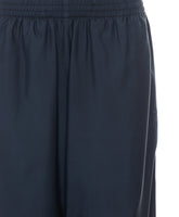 PANTALONE IN POPELINE DI SETA TECNICA CON NASTRO WEB