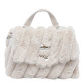 FAUX FUR POSTINA HANDBAG