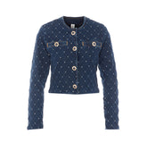 GIACCA IN DENIM MATELASSÉ CON STRASS