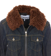DENIM CROPPED BOMBER JACKET