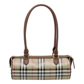 MINI CHECK BARREL BAG