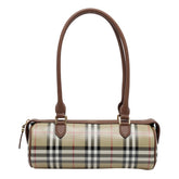 MINI CHECK BARREL BAG