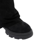 STOMP FOLDOVER SUEDE BOOTS