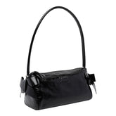 SHINY LEATHER SHOULDER BAG