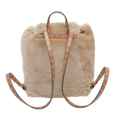 T MONOGRAM SHEARLING BACKPACK