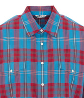 HIGH TWIST COTTON SILK CHECK SHIRT