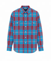 HIGH TWIST COTTON SILK CHECK SHIRT