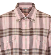 HIGH TWIST COTTON SILK CHECK SHIRT