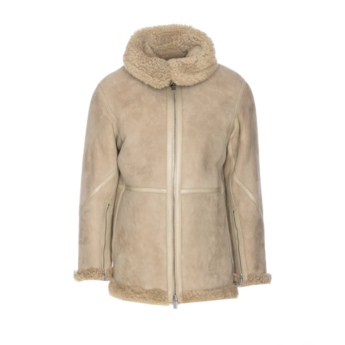 Burberry shearling aviator deals