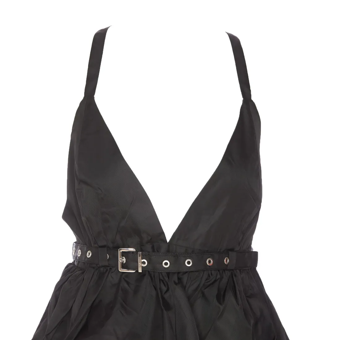 GANNI クロシェタイストリングベスト K2471 099 Black Black Crochet Tie String Vest | GANNI US