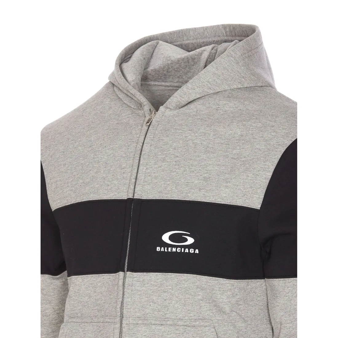 ［Balenciaga ］LOOP SPORTS ICON LOGO ZIP HOODIE Balenciaga Loop Sports Icon Hoodie | Grey | FARFETCH