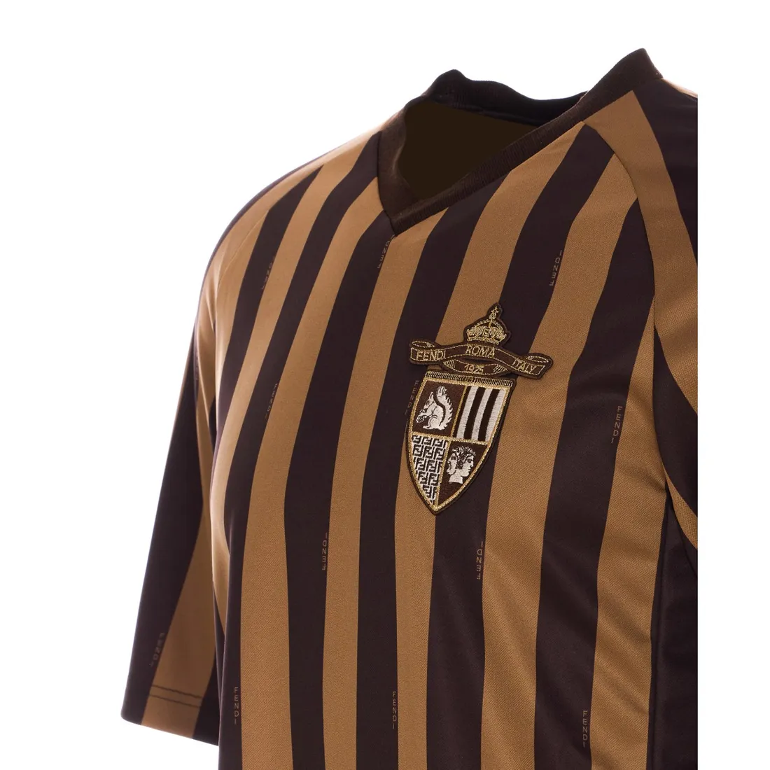 FENDI CREST PEQUIN STRIPE T-SHIRT FAF747/AU8TF13IZ | Bruna Rosso