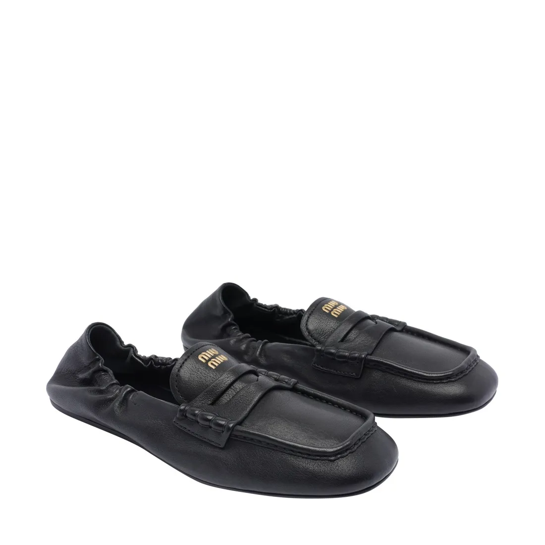 MIU MIU LOGO RUCHES LOAFERS 5D341E/EFXF0002 | Bruna Rosso