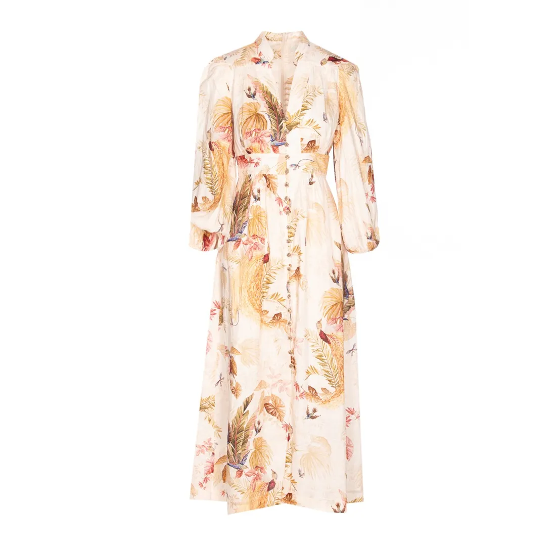 ワンピース Zimmermann ASCENSION PLUNGE MIDI DRESS Zimmermann Ascension Plunge Maxi Dress - Bergdorf Goodman