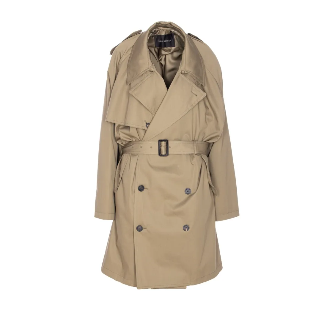 DRAPED NECK MIDI TRENCH - immagine 1