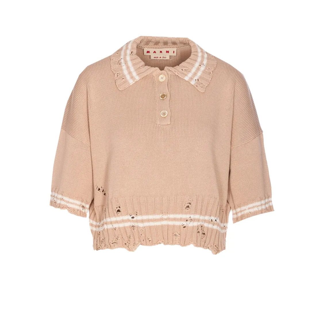 COTTON POLO SHIRT WITH MARNI SYMBOL EMBROIDERY - immagine 1