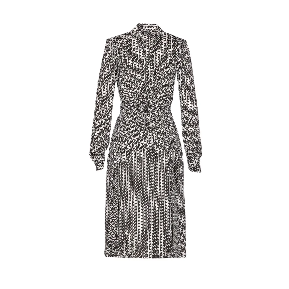 GEORGETTE DRESS WITH GEOMETRIC PRINT ABS0356E2/EF3 | Bruna Rosso