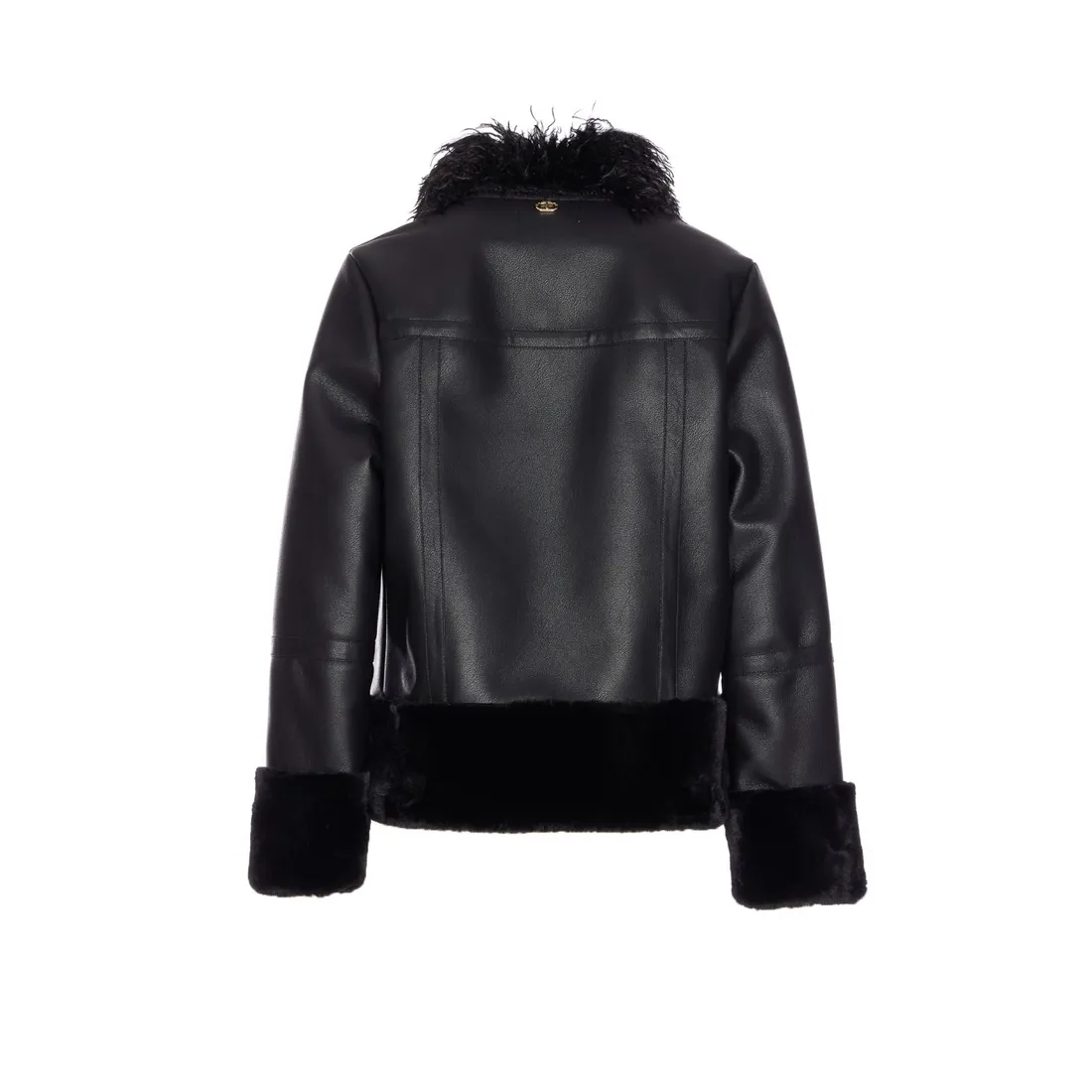 LEATHER EFFECT JACKET AND FAUX FUR - immagine 2