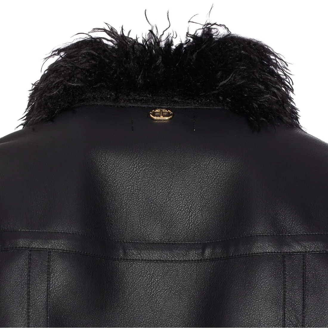 LEATHER EFFECT JACKET AND FAUX FUR - immagine 3