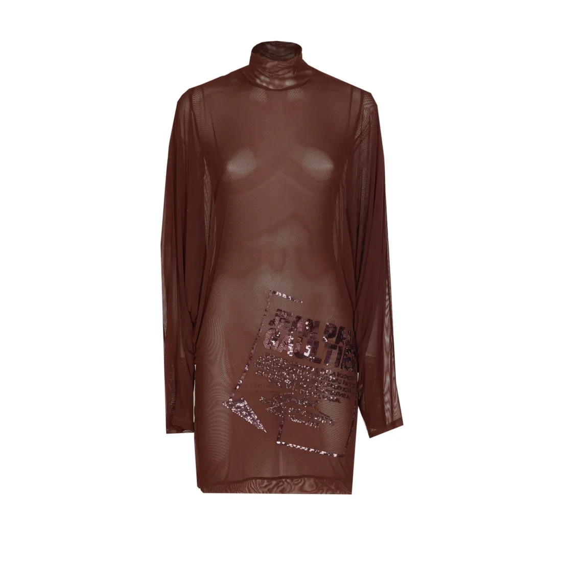 THE SHORT DRESS WITH EMBROIDERED GAULTIER JACQUARD LABEL - immagine 1