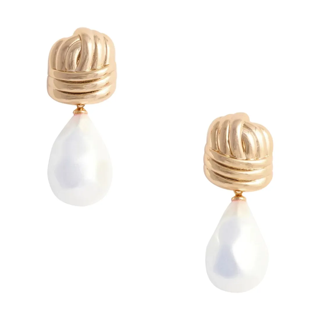 KNOT PEARL EARRINGS - immagine 1