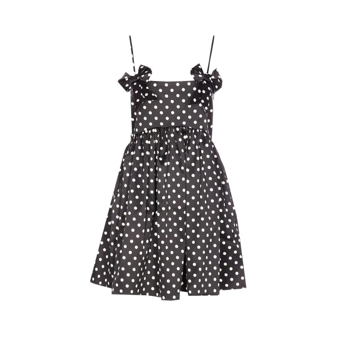 POLKA DOTS SATIN MINI DRESS - immagine 1