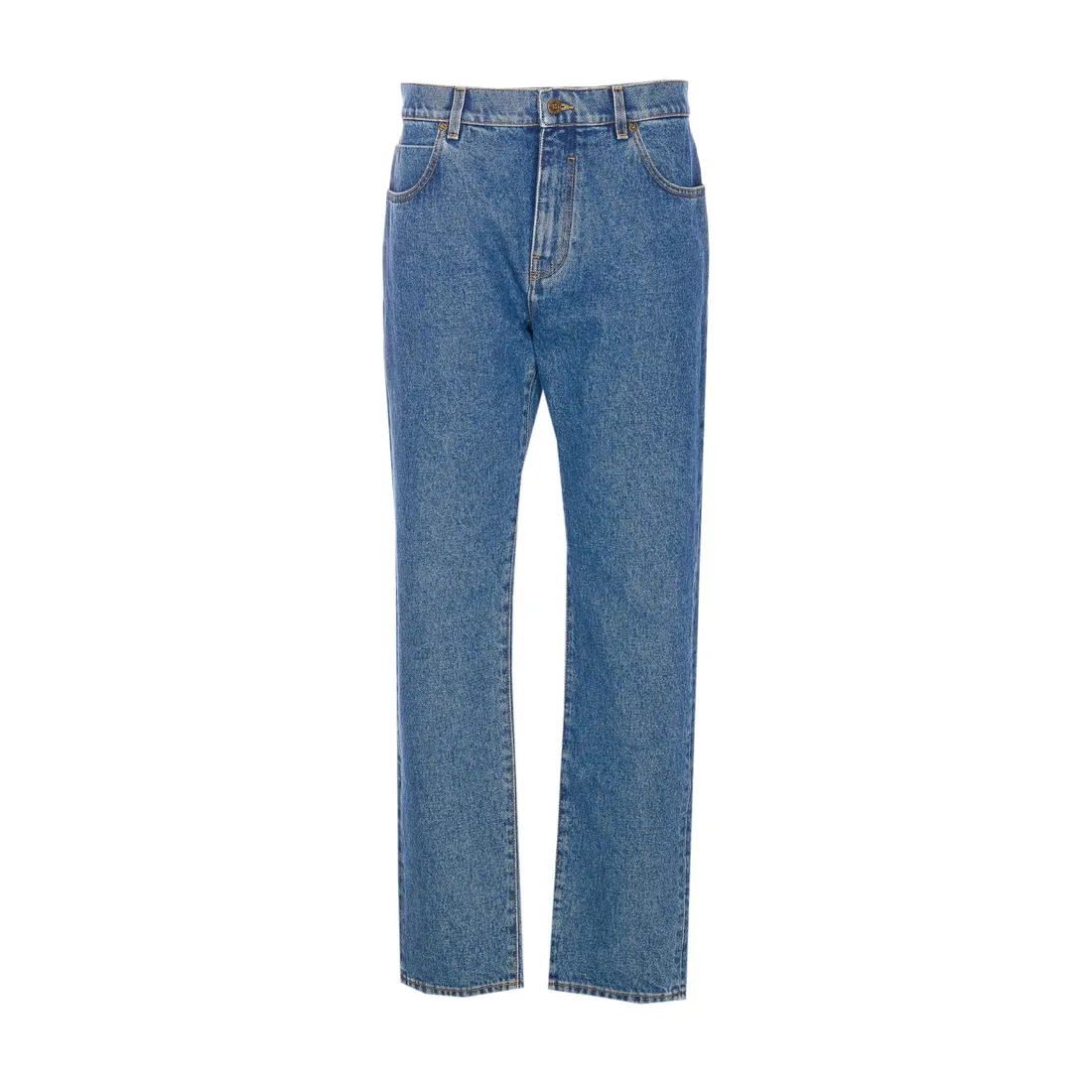 REGULAR DENIM PANTS WITH PB BALMAIN LOGO - immagine 1