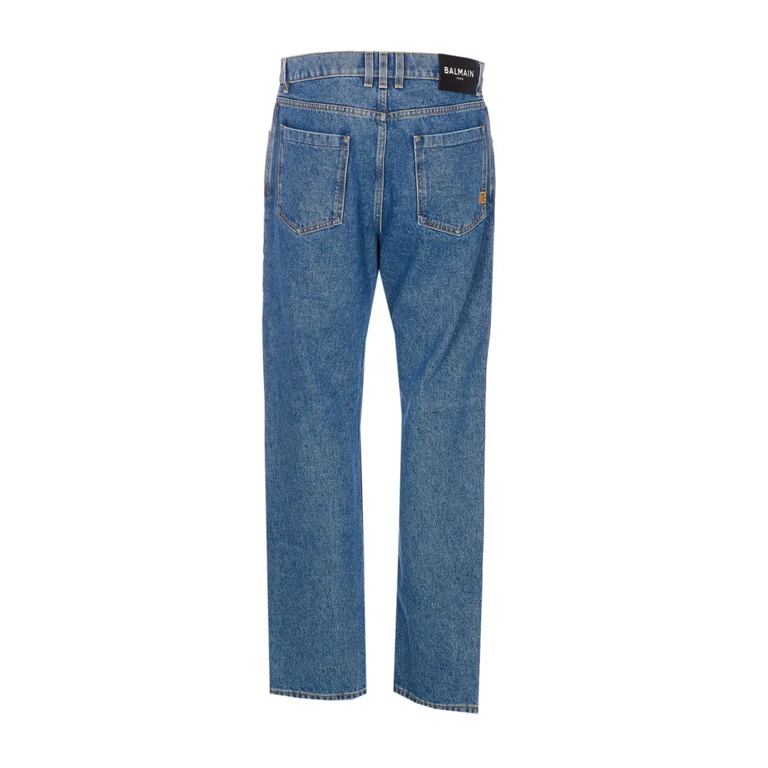 REGULAR DENIM PANTS WITH PB BALMAIN LOGO - immagine 2