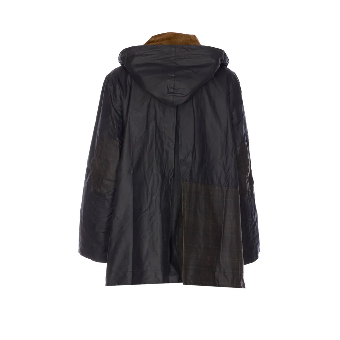 HOODED TARTAN DUFFLE WAX JACKET - immagine 3