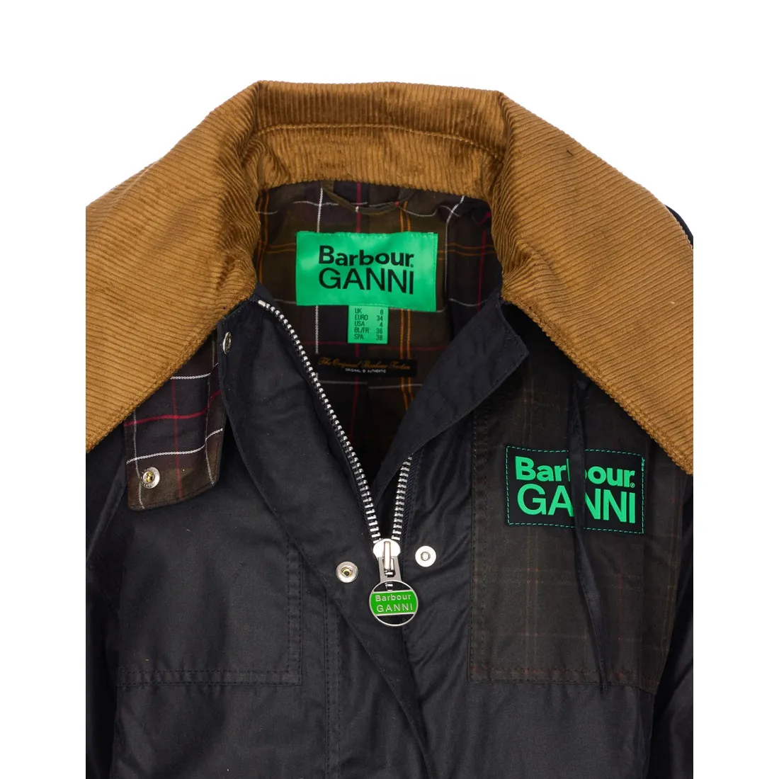 HOODED TARTAN DUFFLE WAX JACKET - immagine 4