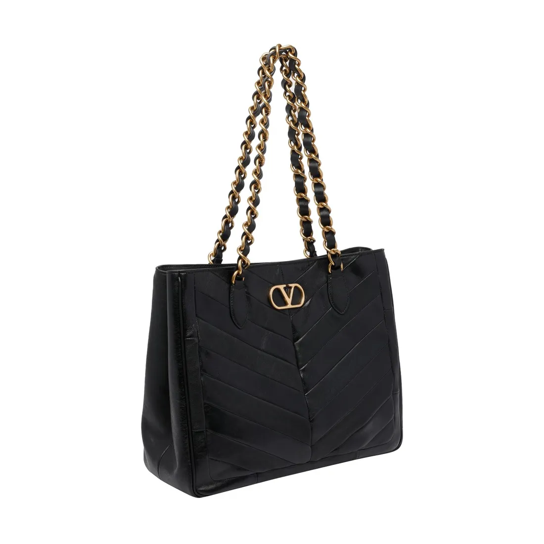 VALENTINO GARAVANI LASEINE CHEVRON MOTIF SHOPPING BAG - immagine 2