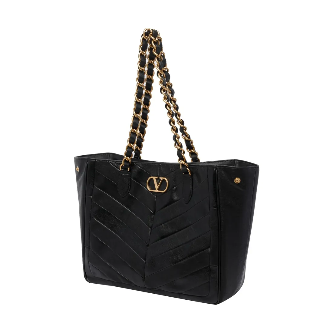 VALENTINO GARAVANI LASEINE CHEVRON MOTIF SHOPPING BAG - immagine 4