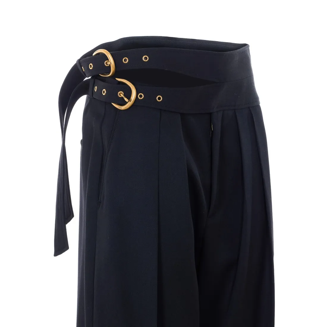 HIGH-RISE TAILORED PANTS IN WOOL GRAIN DE POUDRE - immagine 3
