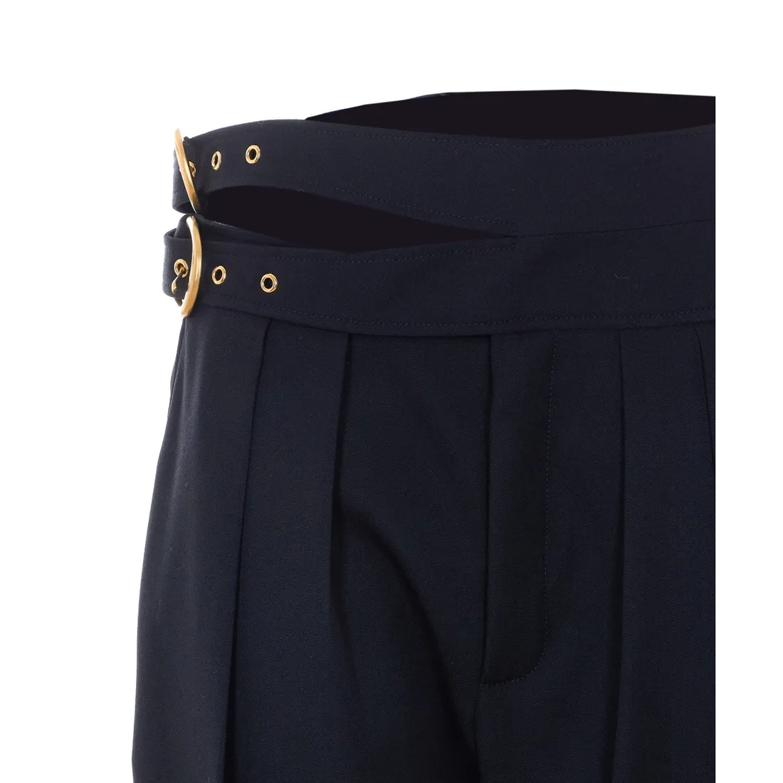 HIGH-RISE TAILORED PANTS IN WOOL GRAIN DE POUDRE - immagine 4
