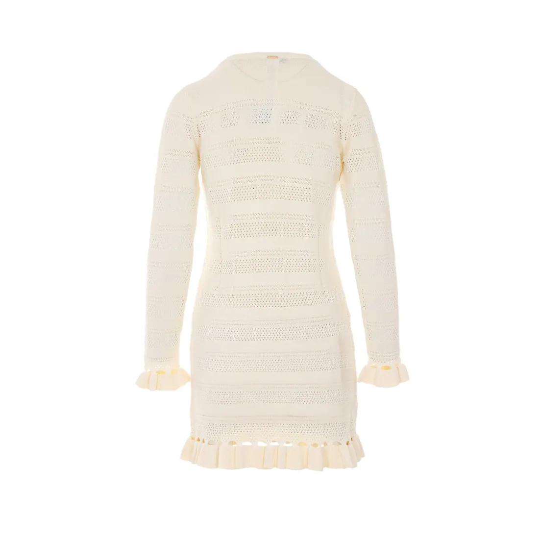 SHORT KNITTED DRESS WITH RUFFLES - immagine 2