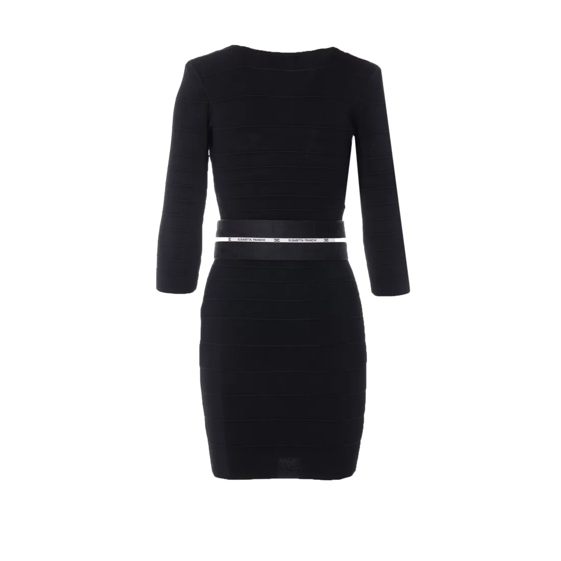 KNITTED DRESS WITH STRIPED BAND - immagine 3