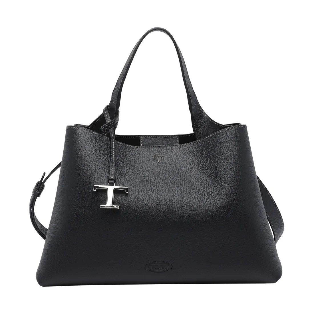 MEDIUM LEATHER HANDBAG WITH T TIMELESS CHARM - immagine 1