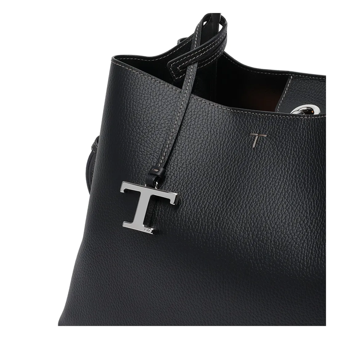 MEDIUM LEATHER HANDBAG WITH T TIMELESS CHARM - immagine 2