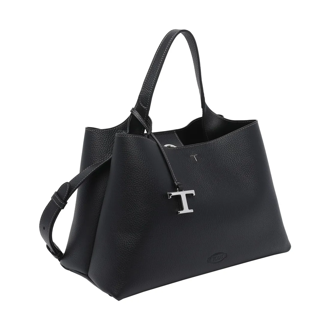 MEDIUM LEATHER HANDBAG WITH T TIMELESS CHARM - immagine 3