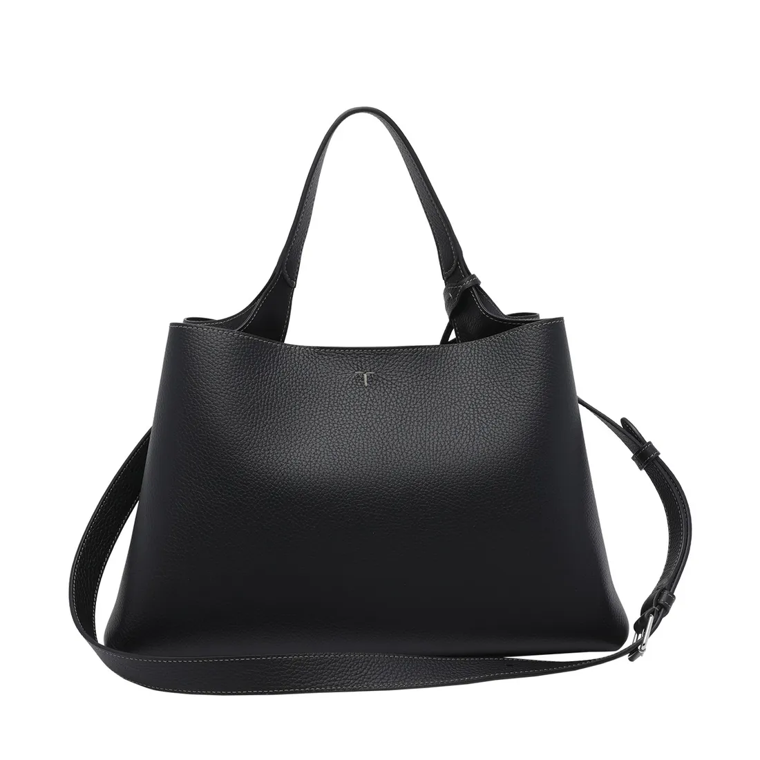 MEDIUM LEATHER HANDBAG WITH T TIMELESS CHARM - immagine 4