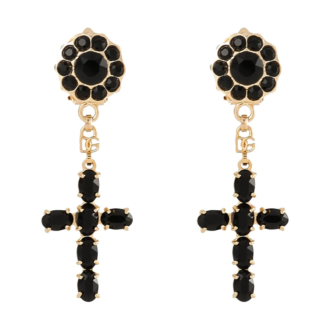 DROP EARRINGS WITH CROSSES - immagine 1