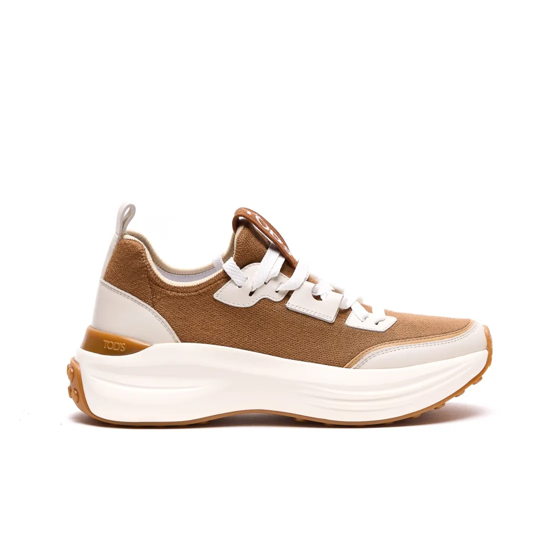 LEATHER AND FABRIC SNEAKERS - immagine 1