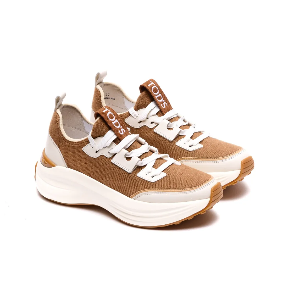 LEATHER AND FABRIC SNEAKERS - immagine 2