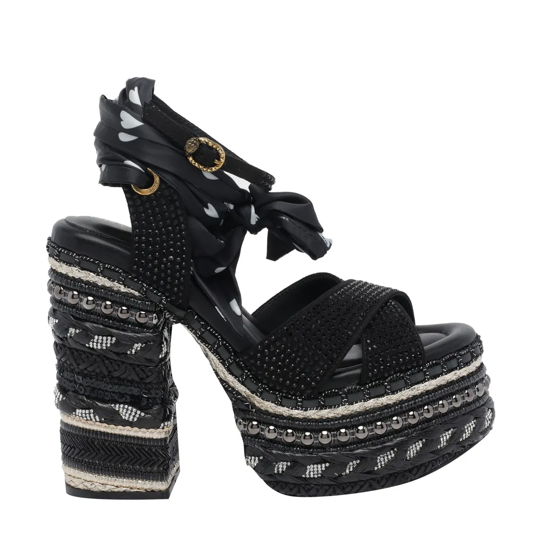 CHELSEA SCARF PLATFORM SANDALS - immagine 1
