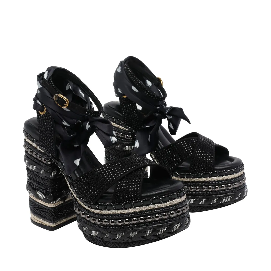 CHELSEA SCARF PLATFORM SANDALS - immagine 2